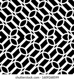Design seamless monochrome grid pattern. Abstract zigzag background. Vector art