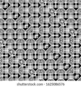 Design seamless monochrome grid pattern. Abstract zigzag background. Vector art