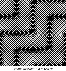 Erstellen Sie nahtlose monochrome Rastermuster. Abstrakter Zickzackhintergrund. Vektorillustration