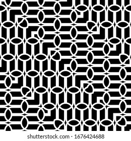 Design seamless monochrome grid pattern. Abstract zigzag background. Vector art