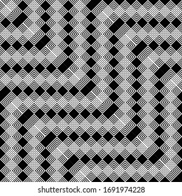 Design seamless monochrome grid pattern. Abstract zigzag background. Vector art
