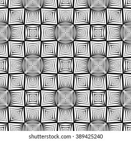 Design seamless monochrome grid pattern. Abstract geometric background. Vector art. No gradient