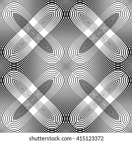 Design seamless monochrome grid pattern. Abstract background. Vector art. No gradient