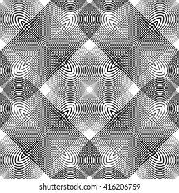 Design seamless monochrome grid pattern. Abstract background. Vector art. No gradient