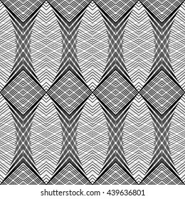 Design seamless monochrome grid pattern. Abstract geometric background. Vector art. No gradient