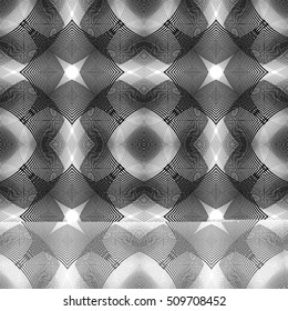 Design seamless monochrome grid pattern. Abstract decorative background. Vector art. No gradient
