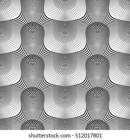 Design seamless monochrome grid pattern. Abstract background. Vector art. No gradient