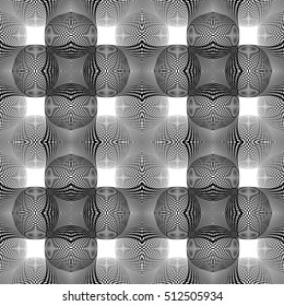 Design seamless monochrome grid pattern. Abstract background. Vector art. No gradient