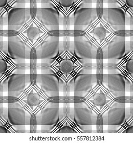 Design seamless monochrome grid pattern. Abstract background. Vector art. No gradient