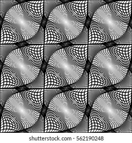 Design seamless monochrome grid pattern. Abstract geometric background. Vector art. No gradient