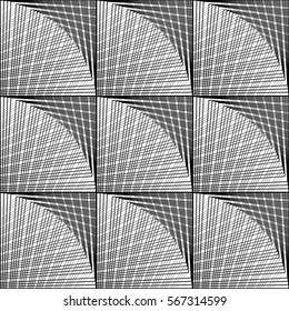 Design seamless monochrome grid pattern. Abstract geometric background. Vector art. No gradient