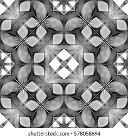 Design seamless monochrome grid pattern. Abstract decorative background. Vector art. No gradient