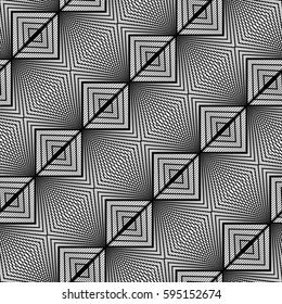 Design seamless monochrome grid pattern. Abstract geometric background. Vector art. No gradient