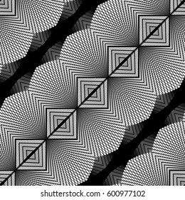 Design seamless monochrome grid pattern. Abstract geometric background. Vector art. No gradient