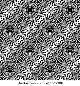 Design seamless monochrome grid pattern. Abstract striped background. Vector art. No gradient