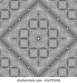 Design seamless monochrome grid pattern. Abstract decorative background. Vector art. No gradient