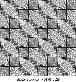 Design seamless monochrome grid pattern. Abstract geometric background. Vector art. No gradient
