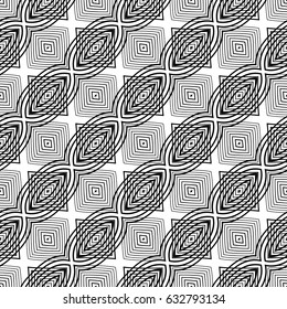 Design seamless monochrome grid pattern. Abstract background. Vector art. No gradient
