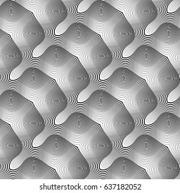 Design seamless monochrome grid pattern. Abstract background. Vector art. No gradient
