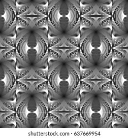 Design seamless monochrome grid pattern. Abstract decorative background. Vector art. No gradient