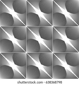 Design seamless monochrome grid pattern. Abstract decorative background. Vector art. No gradient