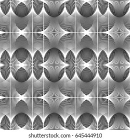 Design seamless monochrome grid pattern. Abstract decorative background. Vector art. No gradient