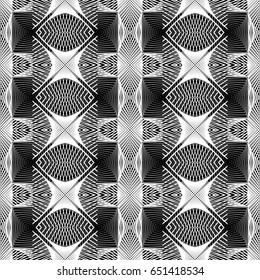 Design seamless monochrome grid pattern. Abstract decorative background. Vector art. No gradient