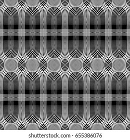 Design seamless monochrome grid pattern. Abstract background. Vector art. No gradient