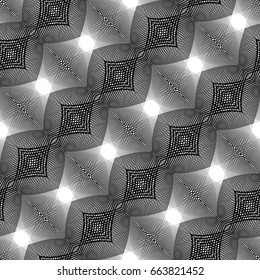 Design seamless monochrome grid pattern. Abstract background. Vector art. No gradient