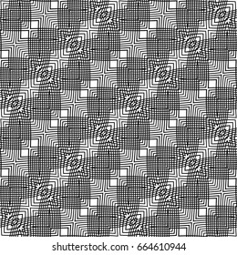 Design seamless monochrome grid pattern. Abstract background. Vector art. No gradient