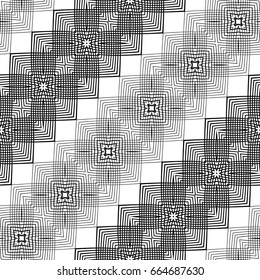 Design seamless monochrome grid pattern. Abstract background. Vector art. No gradient