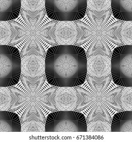 Design seamless monochrome grid pattern. Abstract background. Vector art. No gradient