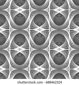 Design seamless monochrome grid pattern. Abstract decorative background. Vector art. No gradient