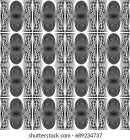 Design seamless monochrome grid pattern. Abstract decorative background. Vector art. No gradient