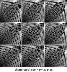 Design seamless monochrome grid pattern. Abstract geometric background. Vector art. No gradient