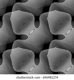 Design seamless monochrome grid pattern. Abstract background. Vector art. No gradient