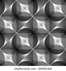 Design seamless monochrome grid pattern. Abstract decorative background. Vector art. No gradient
