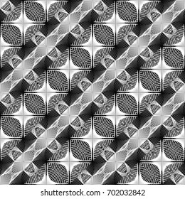 Design seamless monochrome grid pattern. Abstract decorative background. Vector art. No gradient