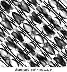 Design seamless monochrome grid pattern. Abstract background. Vector art. No gradient