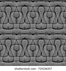 Design seamless monochrome grid pattern. Abstract background. Vector art. No gradient