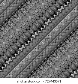 Design seamless monochrome grid pattern. Abstract background. Vector art. No gradient