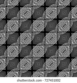 Design seamless monochrome grid pattern. Abstract background. Vector art. No gradient