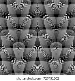 Design seamless monochrome grid pattern. Abstract background. Vector art. No gradient