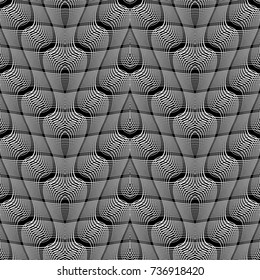 Design seamless monochrome grid pattern. Abstract background. Vector art. No gradient