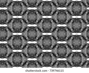Design seamless monochrome grid pattern. Abstract lines textured background. Vector art. No gradient