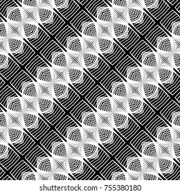 Design seamless monochrome grid pattern. Abstract background. Vector art. No gradient
