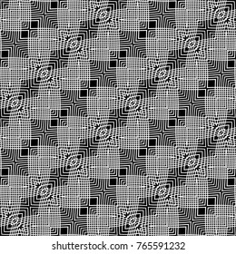 Design seamless monochrome grid pattern. Abstract background. Vector art. No gradient