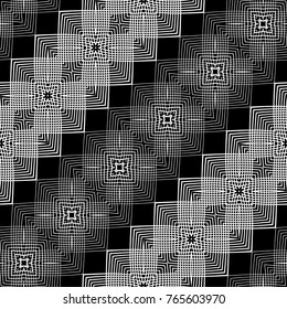 Design seamless monochrome grid pattern. Abstract background. Vector art. No gradient