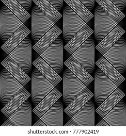 Design seamless monochrome grid pattern. Abstract geometric background. Vector art. No gradient