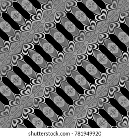 Design seamless monochrome grid pattern. Abstract background. Vector art. No gradient